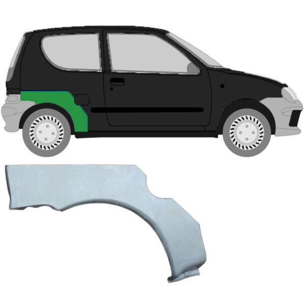 Hinterer Radlauf für Fiat Seicento 1998-2010 rechts