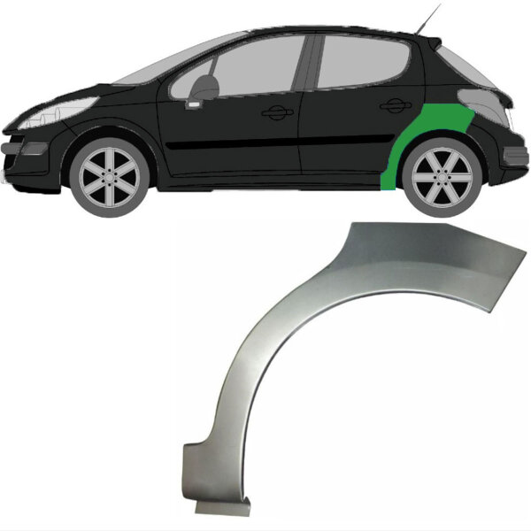 Hinterer Radlauf für Peugeot 207 2006-2013 links (4 Türer)