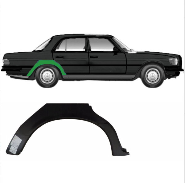 Hinterer Radlauf für Mercedes S Klasse W116 1972-1980 rechts