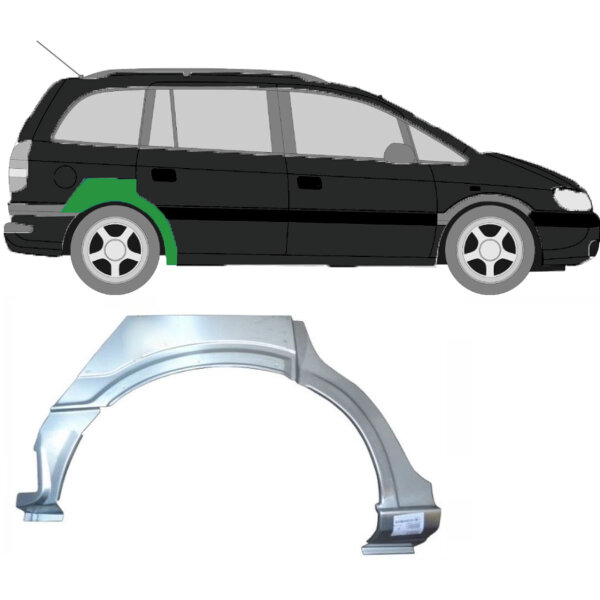 Hinterer Radlauf für Opel/Vauxhall Zafira A 1999-2005 rechts