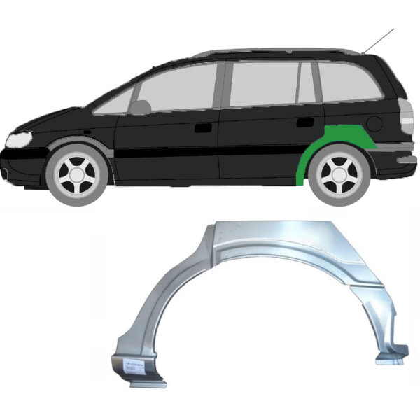 Hinterer Radlauf für Opel/Vauxhall Zafira A 1999-2005 links