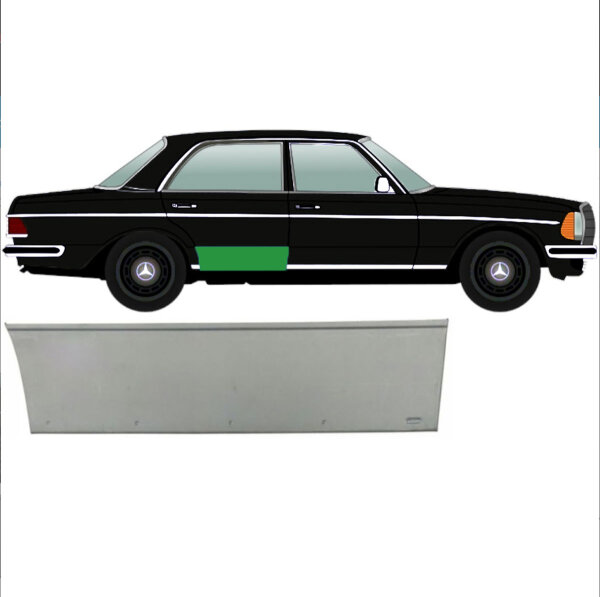 Hintertürblech für Mercedes W123 1975-1985 rechts