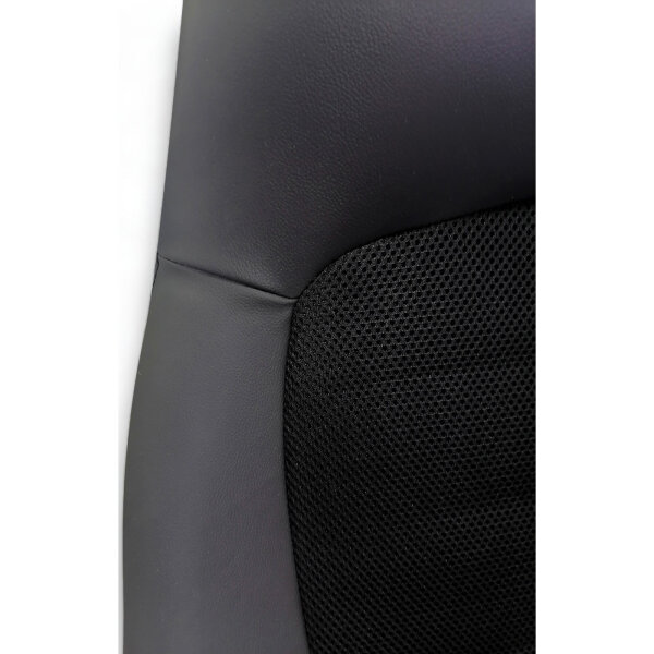 Sitzbezüge Bezüge Kunstleder schwarz für Smart 451 fortwo Coupe & Cabrio 07 - 15