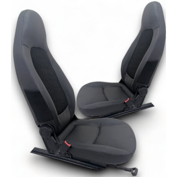 Sitzbezüge Bezüge Kunstleder schwarz für Smart 451 fortwo Coupe & Cabrio 07 - 15