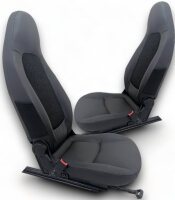 Sitzbezüge Bezüge Kunstleder schwarz für Smart 451 fortwo Coupe & Cabrio 07 - 15