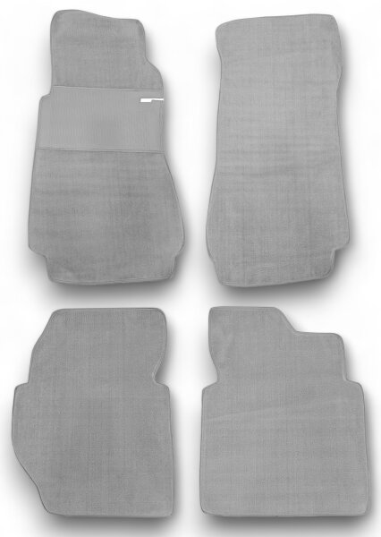 Fussmatten Teppich passend für Mercedes Benz W123 4-teilig Limousine grau (Velour)