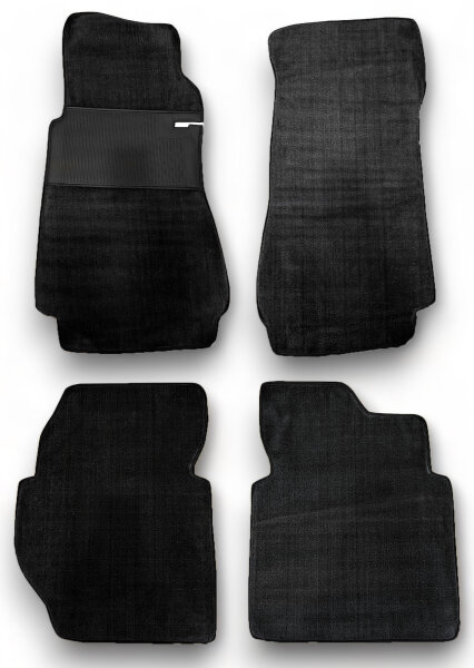 Fußmatten Teppich passend für Mercedes Benz W123 4-teilig Limousine schwarz (Velour)