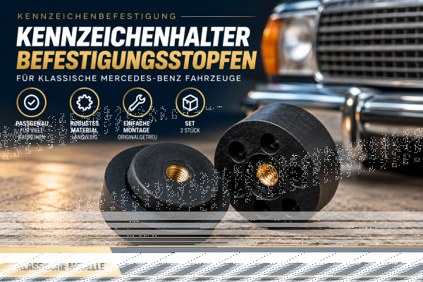 Kennzeichenhalter Stopfen Halter für Mercedes W123 W116 W114 W115 Set 2 Stück