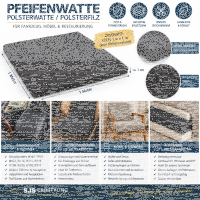 Pfeifenwatte Polsterwatte Polsterfilz 1x1m 1cm –...