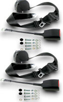 Sicherheitsgurt Gurt Dreipunkt 22 cm schwarz für Jaguar E-Type,XK,XS Set