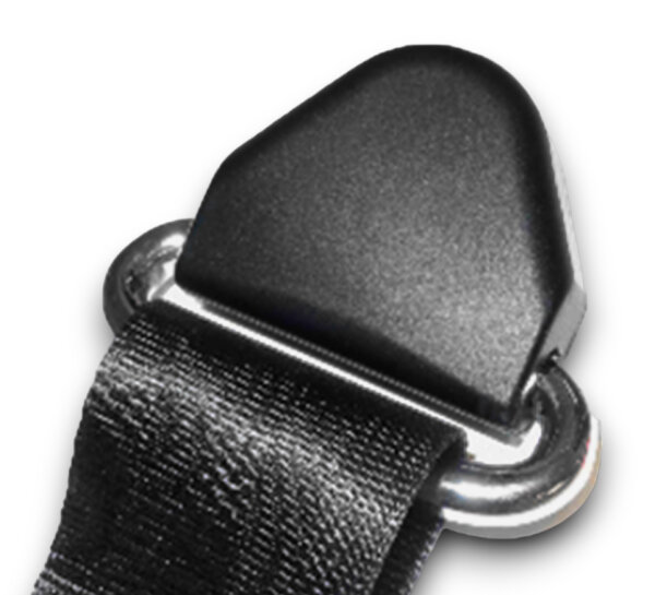 Sicherheitsgurt vorne schwarz (dreipunkt) mit 22cm Gurtpeitsche