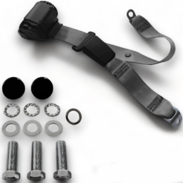 Sicherheitsgurt Gurt Dreipunkt hinten 30 cm Bandschloss grau für Ford Orion 4-t rer Ab 1975