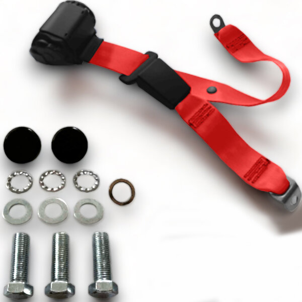 Sicherheitsgurt Gurt Dreipunkt hinten 30 cm Bandschloss rot für Ford Orion 4-t rer Ab 1975