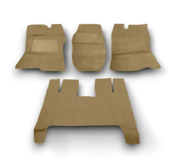 Teppichsatz isoliert für Chevrolet Bel Air 2.Gen 1955 - 1957 4-Teilig dattel