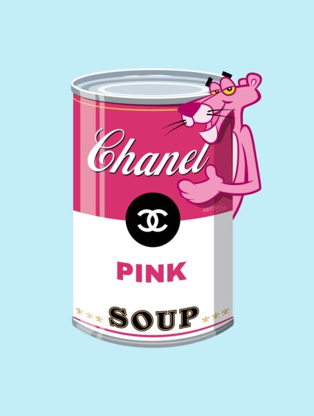 Acrylglas Pop Art Wandbild Acrylbild Artcryl Pink Soup Motiv