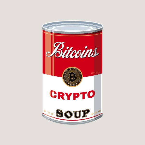 Acrylglas Pop Art Wandbild Acrylbild Artcryl Crypto Soup Motiv