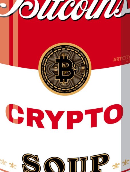 Acrylglas Pop Art Wandbild Acrylbild Artcryl Crypto Soup Motiv