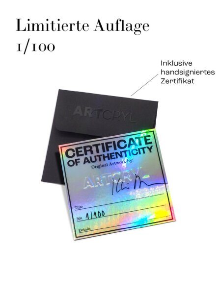 Acrylglas Pop Art Wandbild Acrylbild Artcryl Bu$iness Boo$ter Motiv