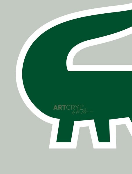 Acrylglas Pop Art Wandbild Acrylbild Artcryl Green Croco Motiv