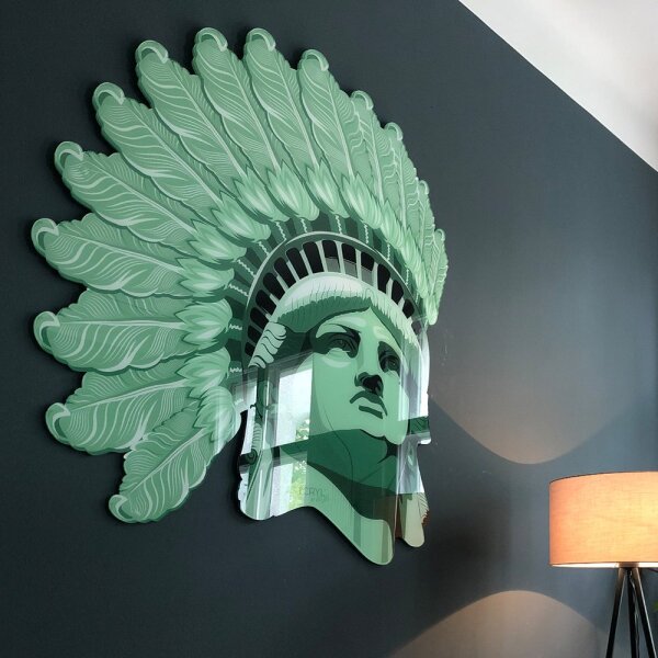 Acrylglas Pop Art Wandbild Acrylbild Artcryl State of Liberty Motiv