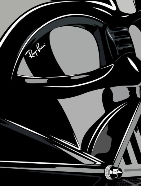 Acrylglas Pop Art Wandbild Acrylbild Artcryl Ray-Ban-Vader Motiv