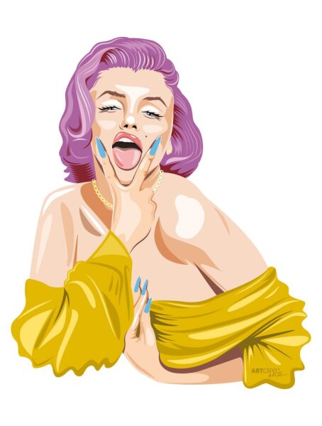 Acrylglas Pop Art Wandbild Mini Acrylbild Artcryl Marilyn mini Motiv