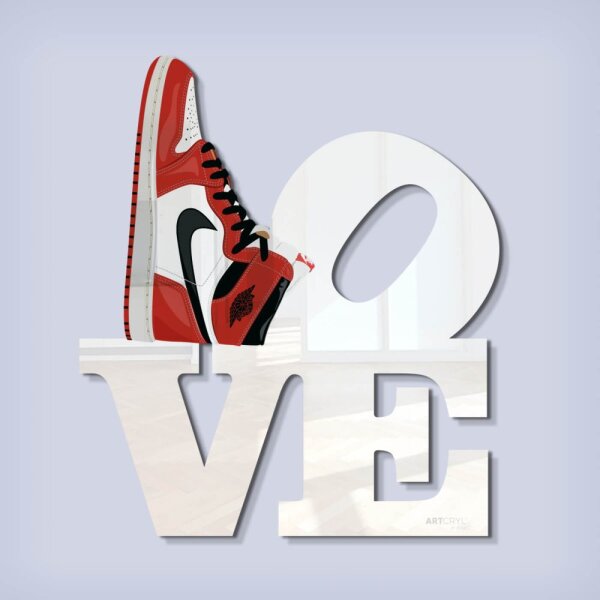 Acrylglas Pop Art Wandbild Mini Acrylbild Artcryl Love Is In The Air Jordan mini Motiv