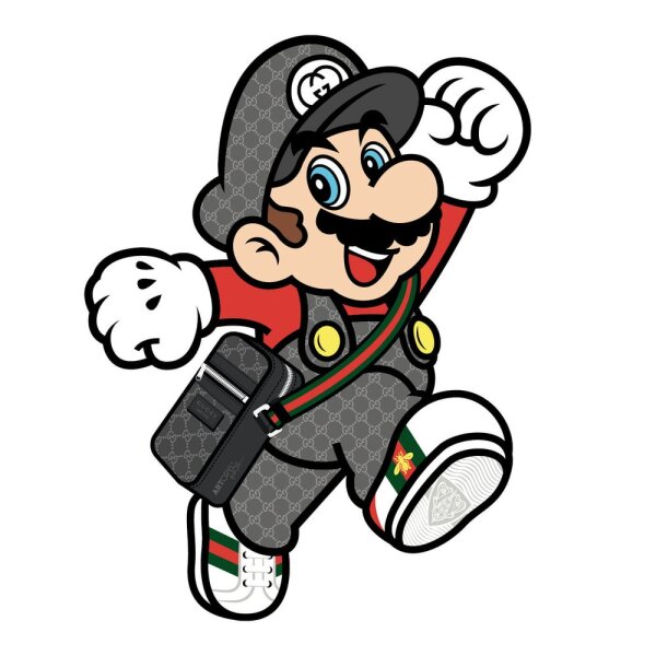 Acrylglas Pop Art Wandbild Mini Acrylbild Artcryl Gucci Mario mini Motiv