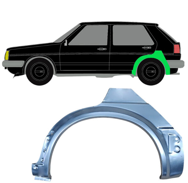 Hinterer Radlauf für Volkswagen Golf II 1982 - 1992 links