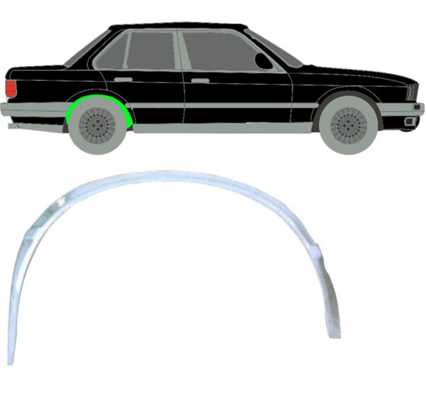 Hinten Innen Radlauf für Bmw 3 E30 1982 - 1987 rechts