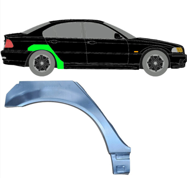 Radlauf Turblech Klein für Bmw 3 E46 1998 - 2008 rechts