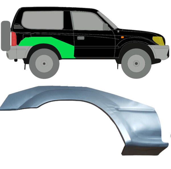 Radlauf Blech hinten für Toyota Land Cruiser 3 Tür 1996 - 2002 rechts