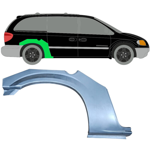 Hinten Radlauf Blech für Chrysler Grand Voyager 2000 - 2008 rechts