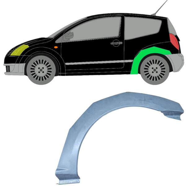 Hinten Radlauf Blech für Citroen C2 2003 - 2009 links