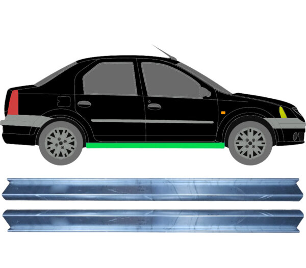 Schweller Blech rechts & links Satz für Dacia Logan 2004 - 2009