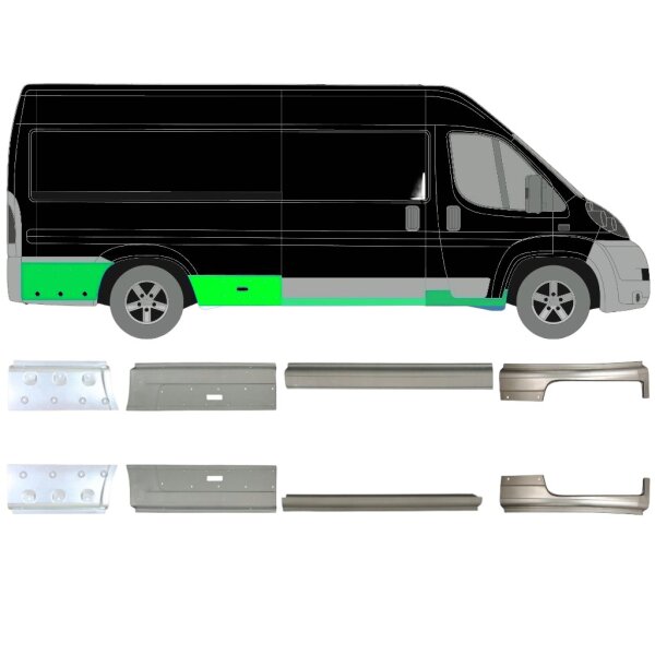 Schweller Blech Satz für Peugeot Boxer Lang Oder L4 2006 rechts Und links