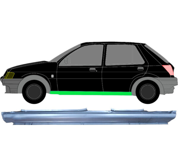 Voll Schweller Blech für Ford Fiesta 1989 - 1997 links