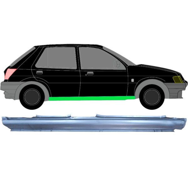 5 Tür Voll Schweller Blech für Ford Fiesta 1989 - 1997 rechts