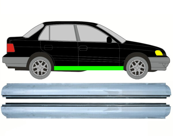 Schweller Blech Satz für Hyundai Pony Excel 1989 - 1995 rechts & links