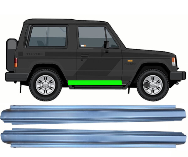 Schweller Blech Satz für Mitsubishi Pajero 3 Tür 1982 - 1992 rechts & links