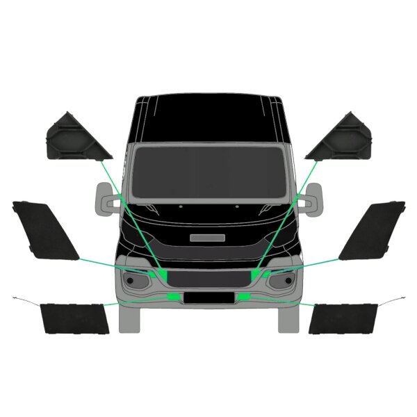 Vordere Stossstangenkappe vorne für Iveco Daily 2014 - 2019 Satz