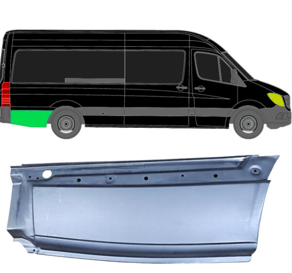 Hinten Lang Kotflügel Blech für Mercedes Sprinter Ab 2006 rechts