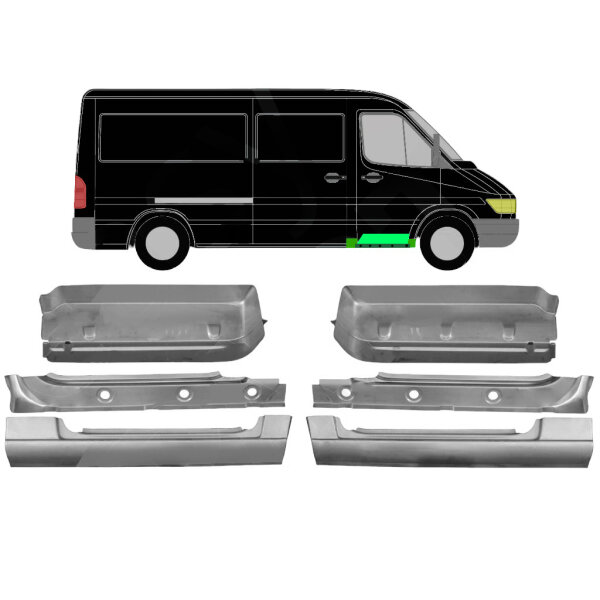 4x Türblech hinten innen & außen für Mercedes Sprinter Ab 06 links & rechts
