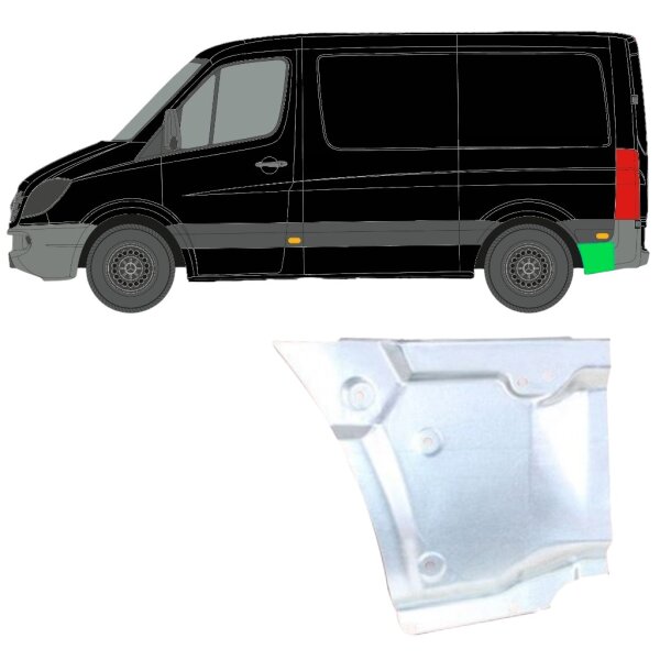 Hinten Kurz Kotflügel Blech für Mercedes Sprinter 2006 - 2018 links