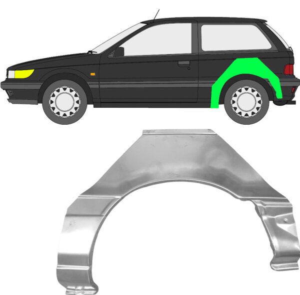 Hinten Radlauf Blech für Mitsubishi Colt 1988 - 1992 links