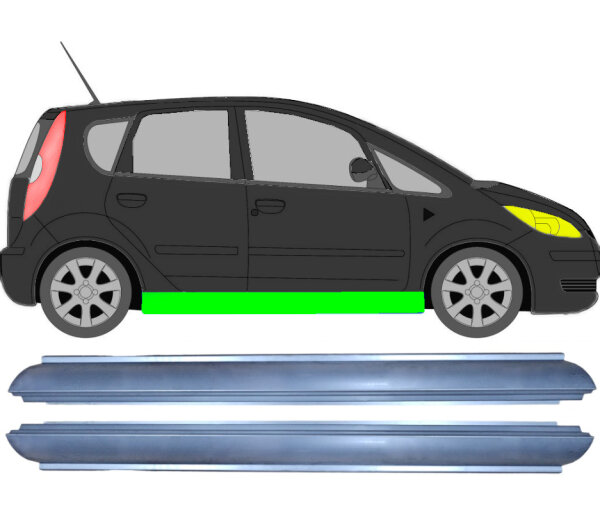Schweller Blech Satz für Mitsubishi Colt Z30 2004 - 2012 rechts & links