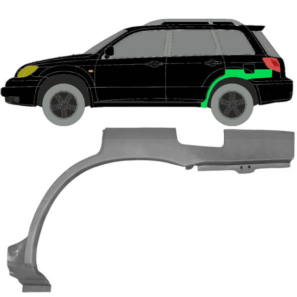 Hinten Radlauf Blech für Mitsubishi Outlander 2001 - 2007 links
