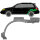 Hinten Radlauf Blech für Mitsubishi Outlander 2001 - 2007 links