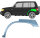 Hinten Radlauf Blech für Mitsubishi Pajero Pinin 1998 - 2007 links