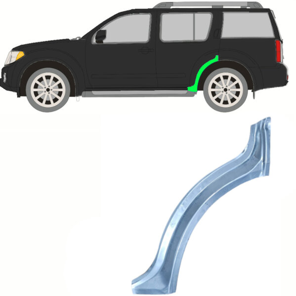 Hinten Radlauf Blech für Nissan Pathfinder 2004 - 2013 links
